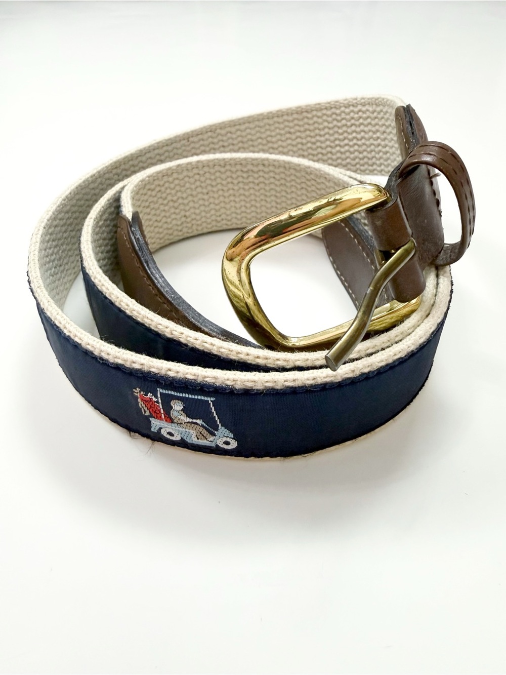 Golf Canvas Ribbon Belt